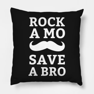 Rock a MO save a bro Shirt Pillow