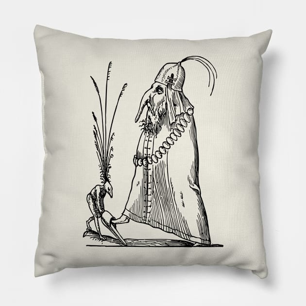 Grotesque #83 The Drolatic Dreams of Pantagruel (1565) Pillow by n23tees