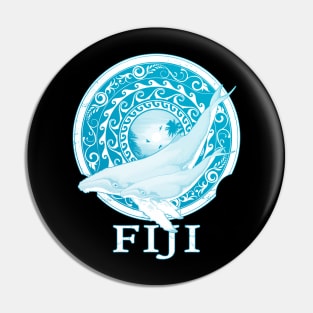 Humpack Whales Shield of Fiji Pin