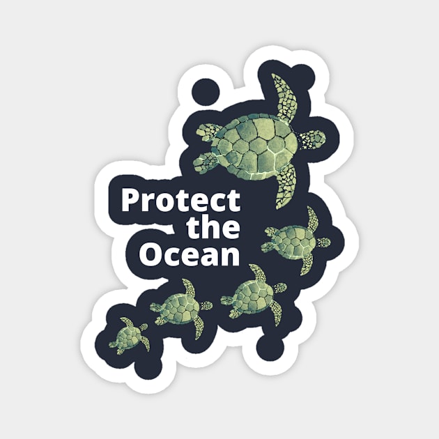 Protect The Ocean Magnet by DMRStudio