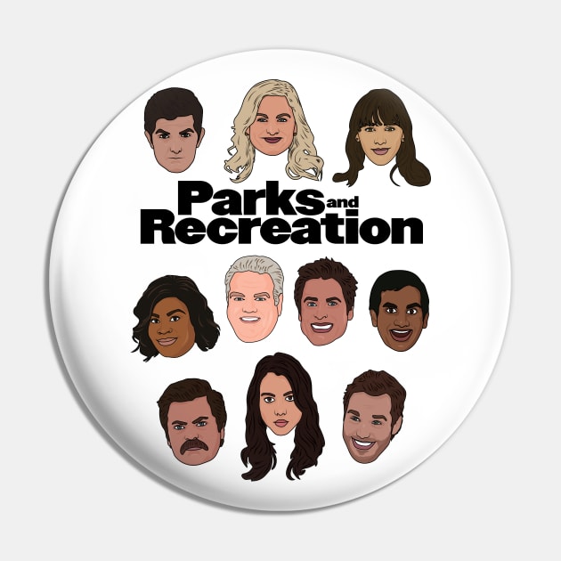 Parks & Recreation Crew Pin by emilybr0