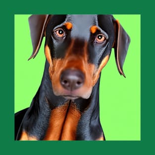 Doberman dog portrait T-Shirt