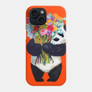 Panda with Bouquet Phone Case