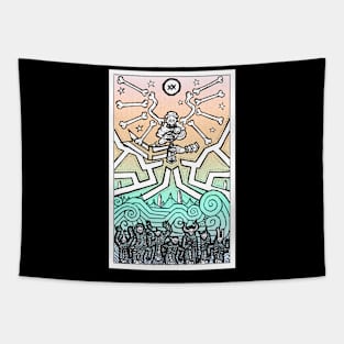 Rainbow Tarot Judgement Tapestry