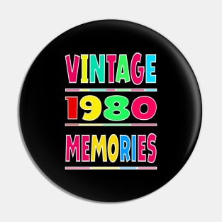 Vintage 1980 Memories Pin