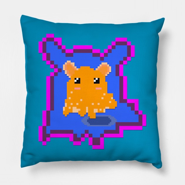 Flapjack Octopus Pixel Pillow by asteroid