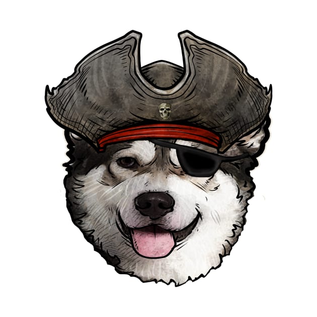 Alaskan Malamute Pirate by whyitsme