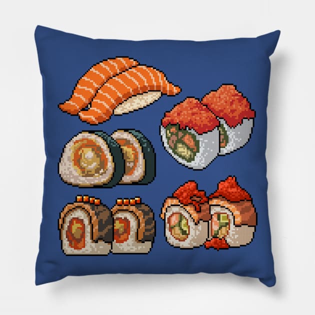 Sushi Pixel Pillow by Mako Design 