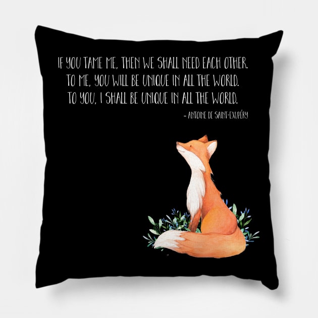 Little Fox quote Pillow by LittleBean