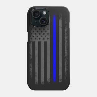 Vertical Thin Blue Line American Flag Phone Case