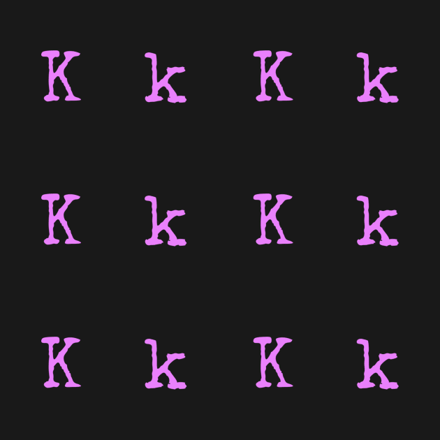 Pink Typewriter Letter K by anacarminda