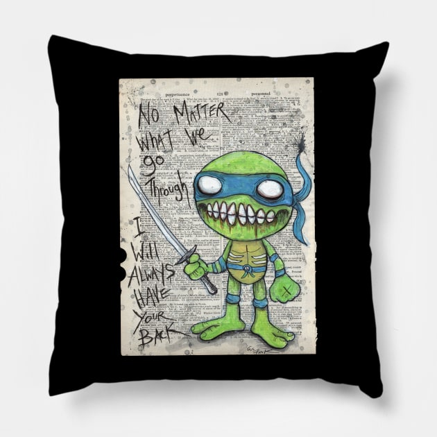 Ninja Turtle Pillow by Gus Fink studios