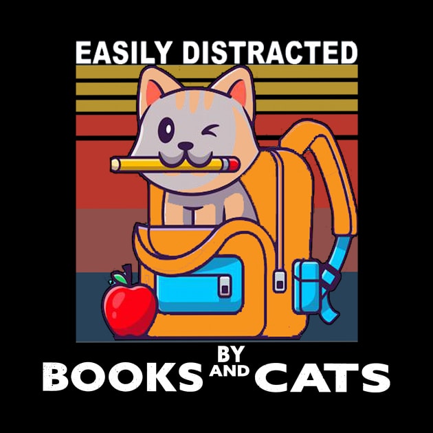 Easily distracted by cats and books by FatTize