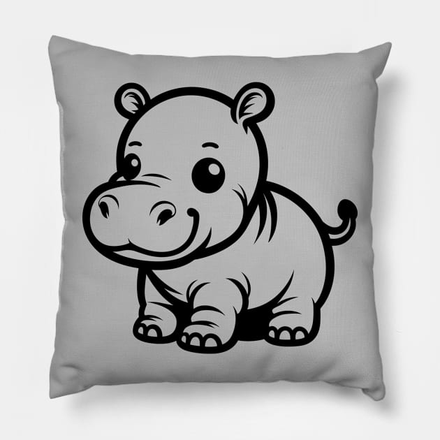 Hippo Calf Pillow by KayBee Gift Shop