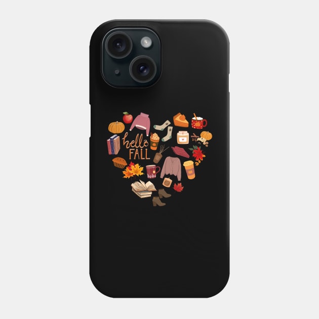 Boo Happy halloween Hello October heart Autumn is my favorite season, love Fall pumpkin Phone Case by BoogieCreates