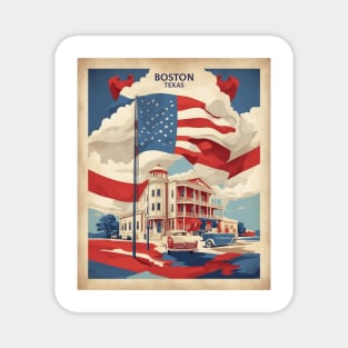 Boston Texas States of America Tourism Vintage Poster Magnet