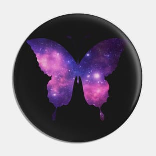 Pink and Purple Galaxy Butterfly Pin