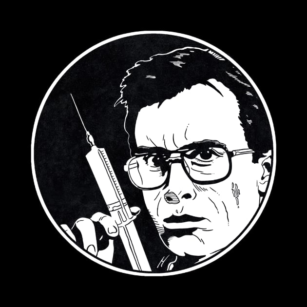 RE-ANIMATOR (Black and White Circle) by Famous Weirdos