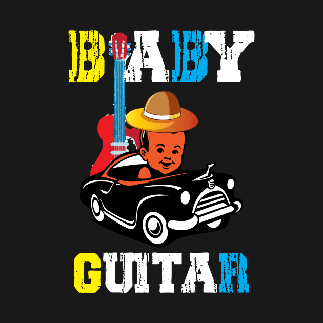 Baby Guitar T-Shirts for Little Musicians by Print Pro