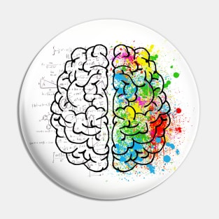 Creative design for men, women and children. Brain. Pin