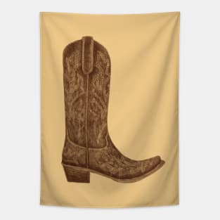 Brown Cowgirl Boot Tapestry