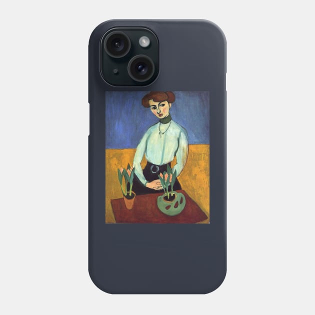 Henri Matisse - Girl with Tulips Phone Case by QualityArtFirst