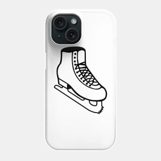 Ice Skates or Ice Skating Shoes Boots with Blades Cartoon Retro Phone Case