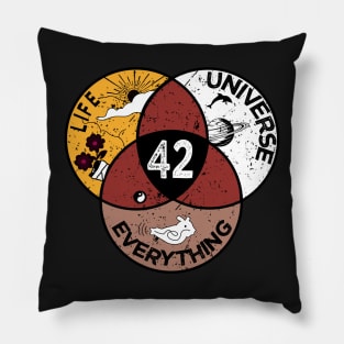 42 Answer to Life Universe and Everything Funny Pillow