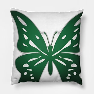 Butterfly Green Shadow Silhouette Anime Style Collection No. 313 Pillow