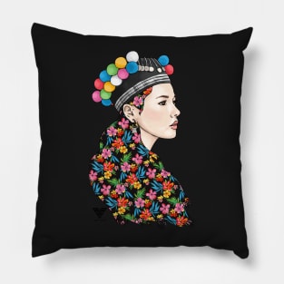 Hmoob Pompom Girl Pillow