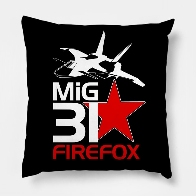 Mig31 Firefox Pillow by Meta Cortex