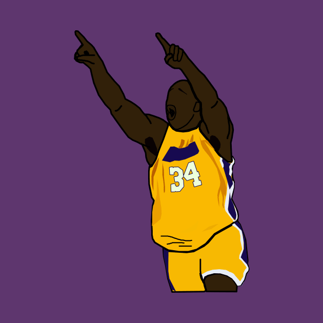 Shaq/Shaquille O'Neal Point - NBA Los Angeles Lakers by xavierjfong