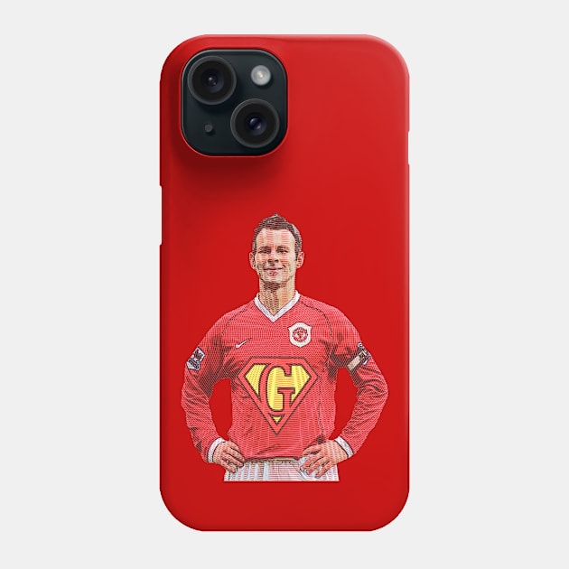 Mancs Gone Mad - Ryan Giggs - SUPERGIGGS! Phone Case by OG Ballers