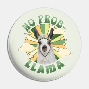 No Prob Llama Boho Llama Pin