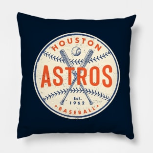 Vintage Houston Astros 2 by Buck Tee Pillow