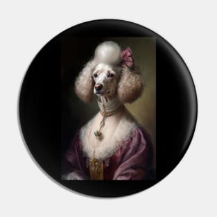 The Comtessa of the Chateau - Classic Poodle Portrait Pin