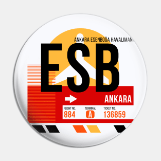 Ankara (ESB) Airport // Sunset Baggage Tag Pin