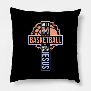 Funny Basketball Jesus Church Sports Kids God court Play Pillow