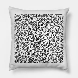 Line Art Flower Pattern Pillow