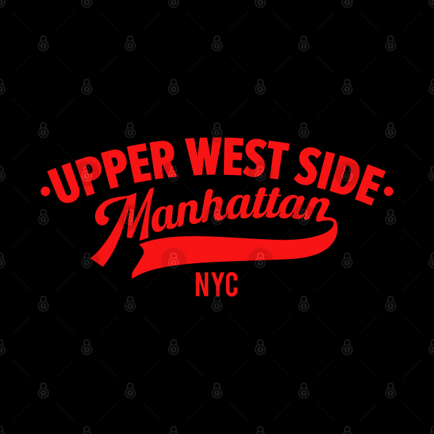 Upper West Side Manhattan Minimal Typo Art - NYC Urban Vibes by Boogosh