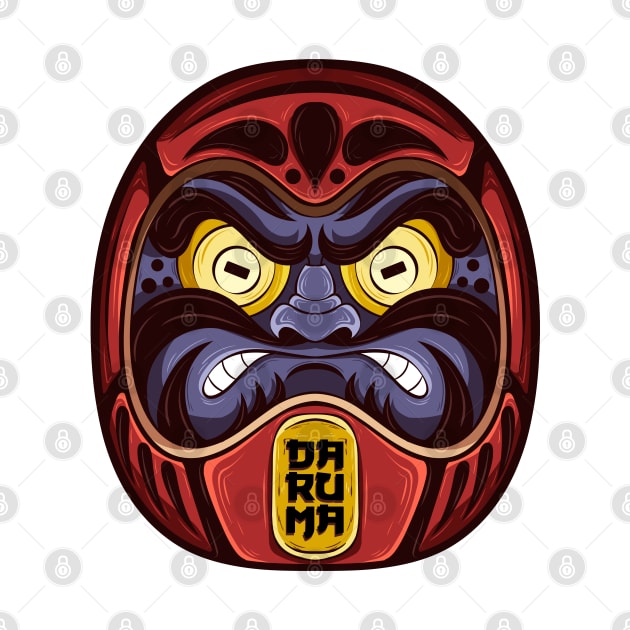 The Great Japanese Daruma 3 - Yabisan vector art - by Yabisan_art