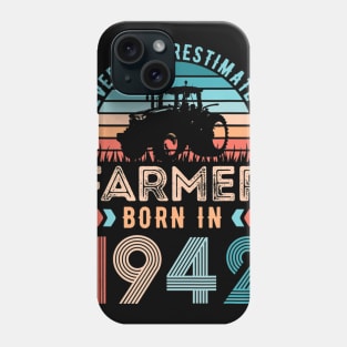 Farmer born in 1942 Farming Gift 80th Birthday Phone Case