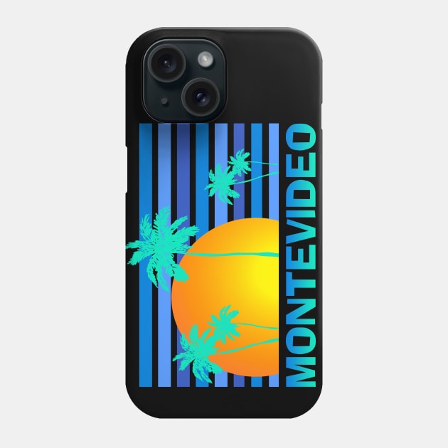 Montevideo Uruguay Sunset Palm Trees Phone Case by Pine Hill Goods