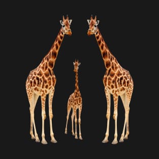 Giraffe t shirt love relationship and family funny tees T-Shirt