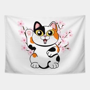 Hi There Calico Cat Tapestry