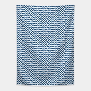 Ink zigzags - classic blue Tapestry