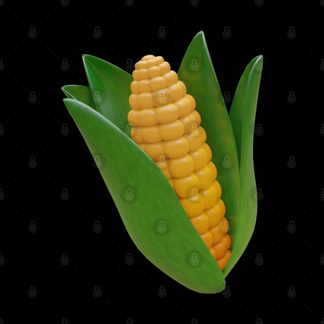 Juicy Yellow Corn (3D) by SilentNoiseArt