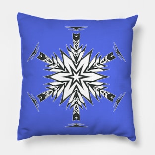 23C Unique Black White Abstract Mandala Pillow