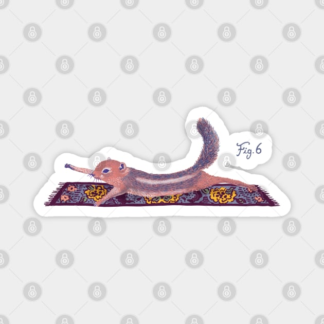 Squirrel Plank Magnet by Nano Février