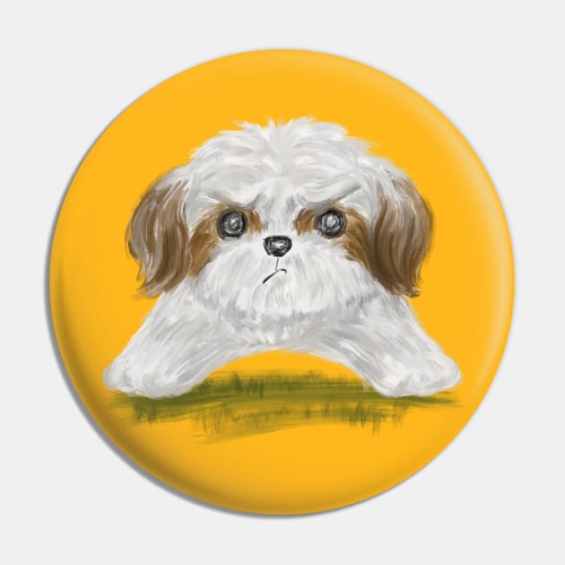 Grumpy Shih Tzu Pin by sanogawa